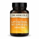 Dr. Mercola Liposomal D3 - botella, apoyo al corazón y a los huesos.