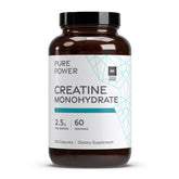 Dr. Mercola Pure Power Creatine Monohydrate frasco para energía en entrenamientos