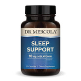 Dr. Mercola Sleep Support con melatonina: bote para un descanso más profundo.