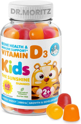DR. MORITZ gominolas Vitamina D3 para niños, sabor frutal y toma diaria.