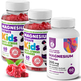 Gomitas DR. MORITZ de magnesio sin azúcar para niños con sabor a frambuesa.