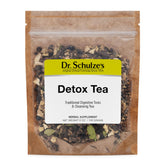 Dr. Schulze’s Detox Tea, empaque práctico para almacenamiento y uso diario.