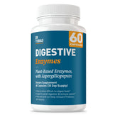 Dr. Tobias Digestive Enzymes: botella visible para apoyo digestivo diario tras las comidas.