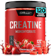Dralot Creatina Monohidrato gominolas en empaque compacto para entrenamientos en movimiento