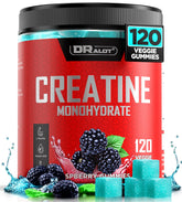 Gomitas de creatina Dralot, empaque compacto para llevar y usar en cualquier lugar.