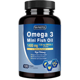 DRFOSTER Omega-3 mini cápsulas: fácil de tragar para uso diario.