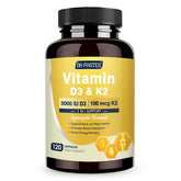 DRFOSTER Vitamina D3 K2 botella, soporte óseo potencial y comodidad diaria
