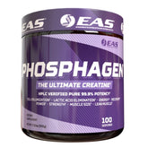 Envase de EAS Phosphagen Ultimate Creatine para entrenamientos intensos.