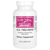 Ecological Formulas Tiamina Total en botella, apoyo diario al metabolismo.