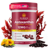 Ecos de la Primavera astaxantina 12 mg en botella para apoyo antioxidante diario.