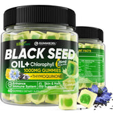 EnvyCure gominolas de aceite de semilla negra en botella, para piel, cabello y uñas.