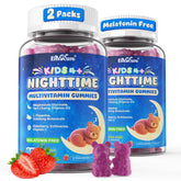 EnvyCure ninos 4+, botella de multivitaminas nocturnas para apoyo general.
