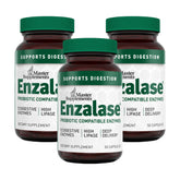 Enzalase: botella de cápsulas para uso diario y soporte digestivo.