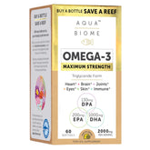 Enzymedica Aqua Biome, botella de Omega-3, apoyo para el corazón y el cerebro