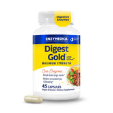 Enzymedica Digest Gold ATPro: botella con cápsulas para apoyo digestivo diario.