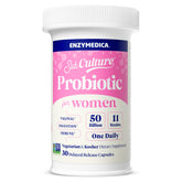 Enzymedica SubCulture para mujeres en botella, apoyo diario para salud intestinal y femenina.