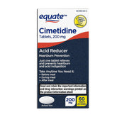 Equate Cimetidina 200 mg caja de tabletas recubiertas para prevenir la acidez