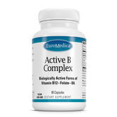 EuroMedica Bio-B Caps botella frontal, para energía diaria y bienestar.