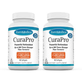 EuroMedica CuraPro botella de cápsulas 375 mg para apoyo diario de la salud.