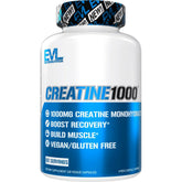 EVLUTION Creatina Monohidrato en empaque, ideal para entrenamientos intensos