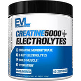 EVL Creatine5000 + Electrolitos polvo sin sabor para hidratación diaria