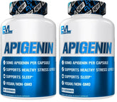 Evlution Pure Apigenin: botella de cápsulas para apoyo al descanso