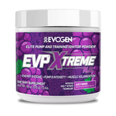 Evogen EVP Xtreme NO, lata de polvo ideal para entrenamientos intensos y bombeo.