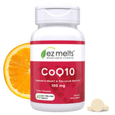 EZ Melts CoQ10: tableta disoluble en naranja para energía diaria.