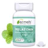 EZ Melts Melatonina: botella con tabletas que se disuelven para descanso suave