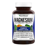 FarmHaven Magnesium Complex, botella de presentación, apoyo para músculos sanos.