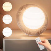 Lámpara Farride 10000 lux con diseño Saturno para iluminar la sala.