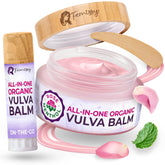 Femissy Vulva Balm Rosa Mentha, envase dúo para hidratación suave de la zona íntima.