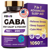 Botella de Fidus para sueño sin melatonina, favorece descanso natural.