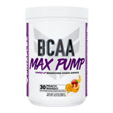 FINAFLEX BCAA MAX PUMP, bote durazno-mango, promueve energía y recuperación muscular.