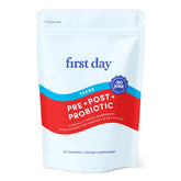 First Day Teens Tribiotic Gummies frente al envase, apoyo digestivo suave para la rutina escolar.
