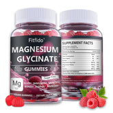 Fitfido gomitas magnesio glicinato frambuesa, empaque práctico para uso diario