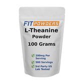 FitPowders L-Teanina en polvo de 100 g para relajación suave.