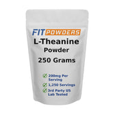 FitPowders L-teanina polvo 250 g, envase práctico para dosis diaria