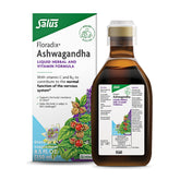 Floradix Ashwaganda Líquido en botella, apoyo suave al estrés diario.