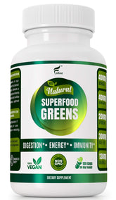 Folona Super Greens cápsulas con ashwagandha para energía sostenida.