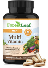 ForestLeaf multivitamínico diario para hombres, cápsulas: apoyo diario de energía y bienestar.