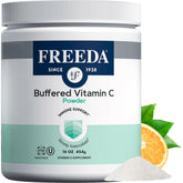 Freeda Vitamina C en polvo suave para el estómago y uso diario.