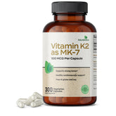 Futurebiotics Vitamina K2 MK-7 100 mcg en frasco de cápsulas vegetarianas para uso diario