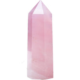 FZBHRO torres de cuarzo rosa grandes con punta de 6 facetas para meditación
