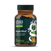 Gaia Herbs Agile Mind, botella-vertido: apoyo suave para la concentración diaria.
