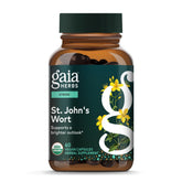 Gaia Herbs Hierba de San Juan, cápsulas de 60 para apoyo al estrés diario.