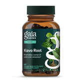 Gaia Herbs Kava Root en botella con etiqueta clara para calma suave