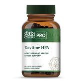 Gaia Herbs PRO Dia Time Adaptogen, cápsulas en botella, apoyo nervioso suave durante el día.
