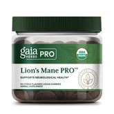 GAIA HERBS PRO Melena de León Gummies envase frontal; puede apoyar la concentración.