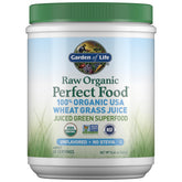 Garden of Life Raw Organic Perfect Food, jugo de hierba de trigo, energía verde para empezar el día